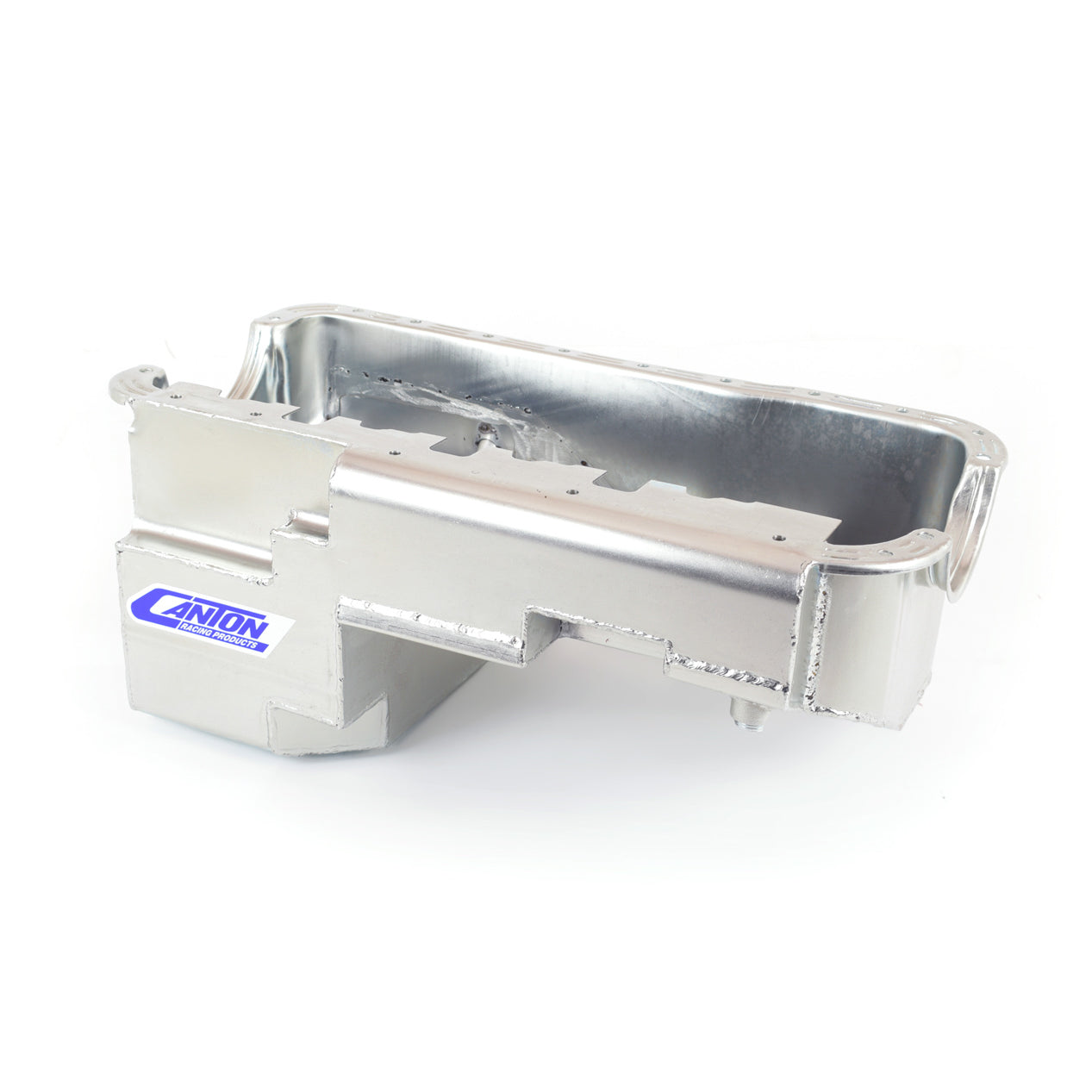 Canton Drag Race Front / Rear Sump Oil Pan - 7 Quart - 9 in Deep - Cadmium - Small Block Ford