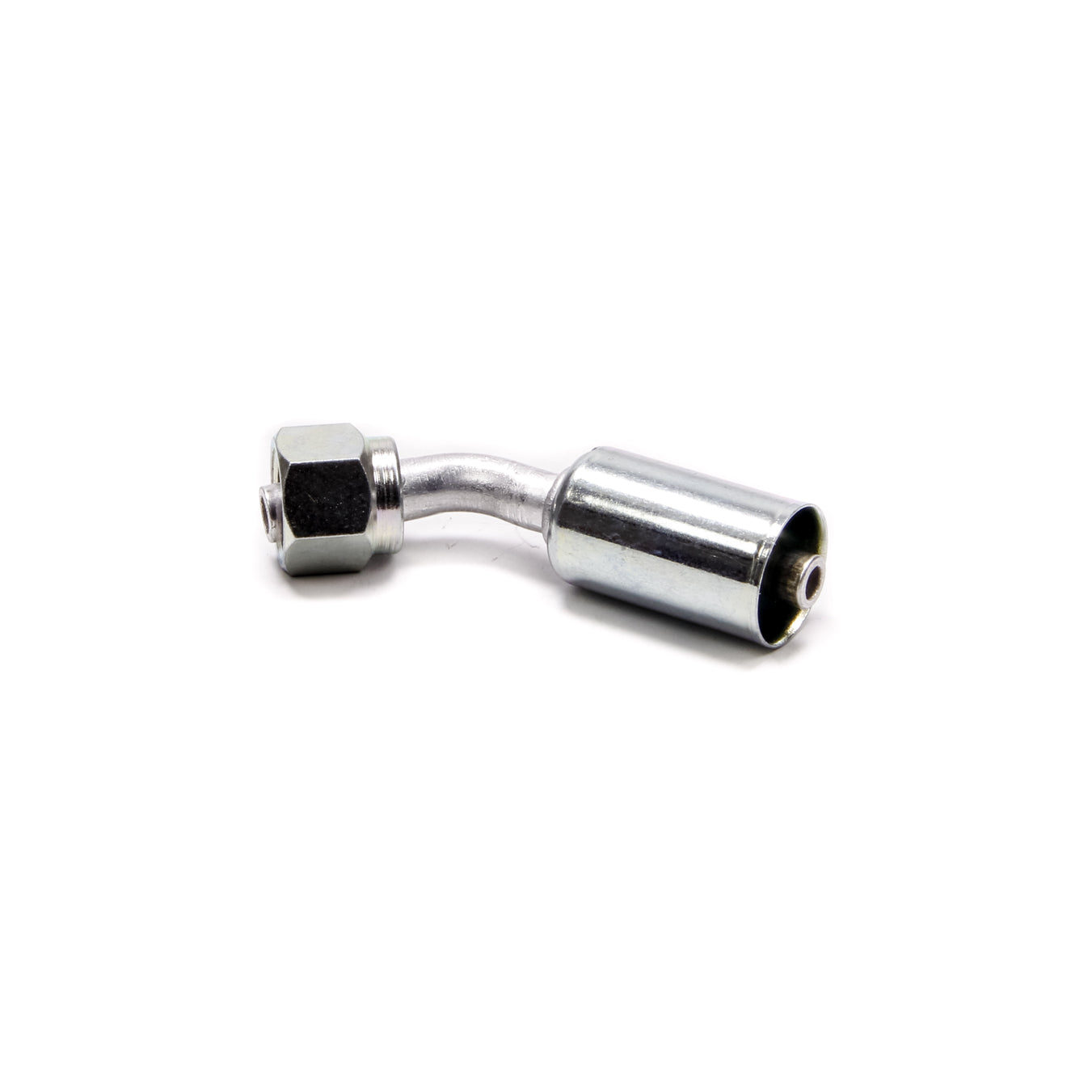 Vintage Air Hose End Fitting 45 Degree 6 AN Hose Crimp to 6 AN Female O-Ring - Aluminum/Steel