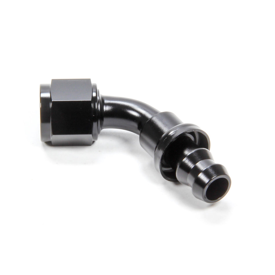 Triple X Race Co. Hose End Fitting 60 Degree 8 AN Hose to 8 AN Female Aluminum - Black Anodize