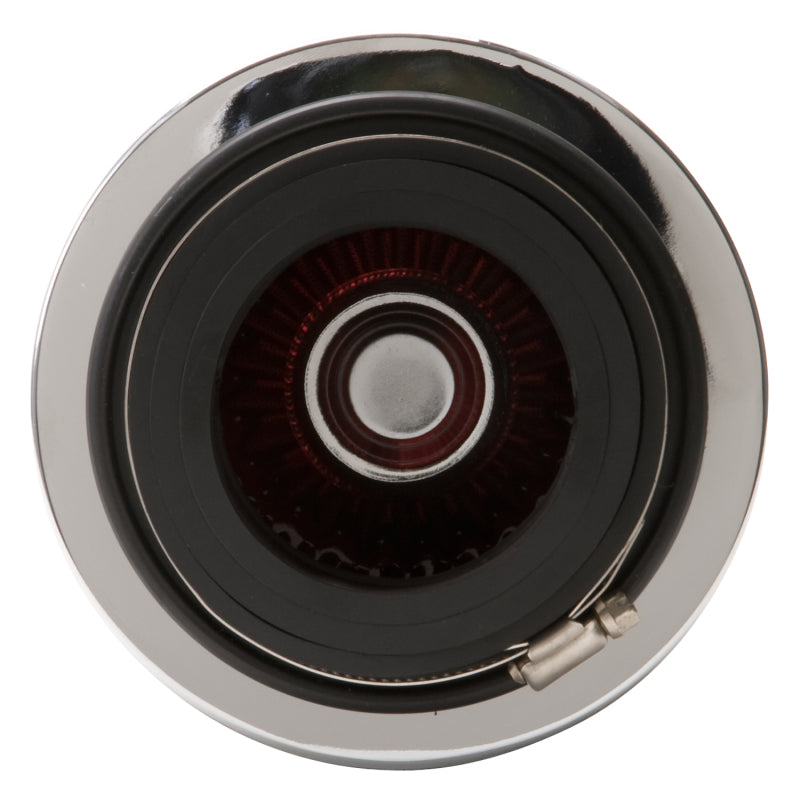 Edelbrock Pro-Flo Air Filter Element Conical 6" Base 4-3/4" Top Diameter - 10-1/2" Tall - Chrome/Red