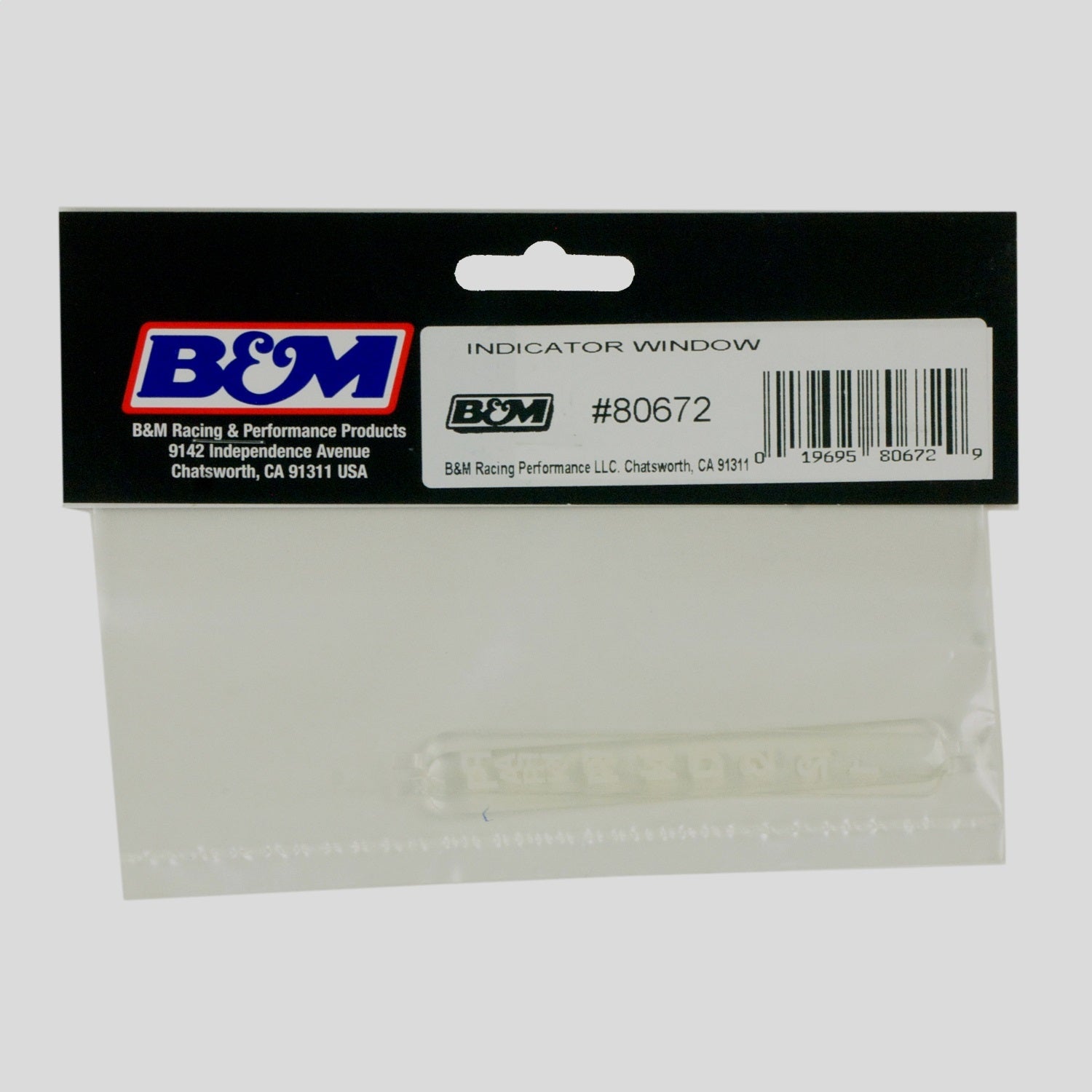 B&M Shift Indicator Window - Clear - White Lettering - B&M Quicksilver Shifters - Pair