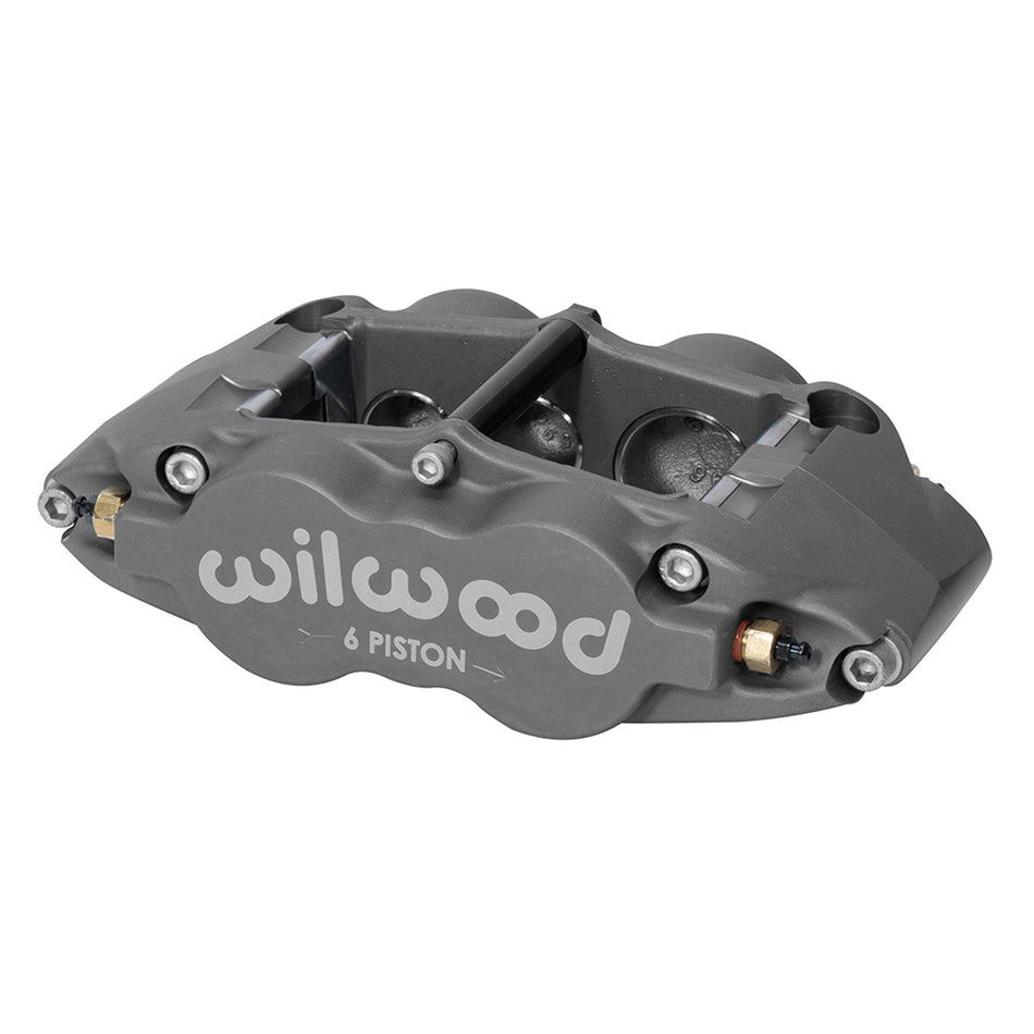 Wilwood Superlite Brake Caliper - Driver Side - 6 Piston - Aluminum - Gray - 14.00" OD x 1.25" Thick Rotor - 5.98" Radial Mount