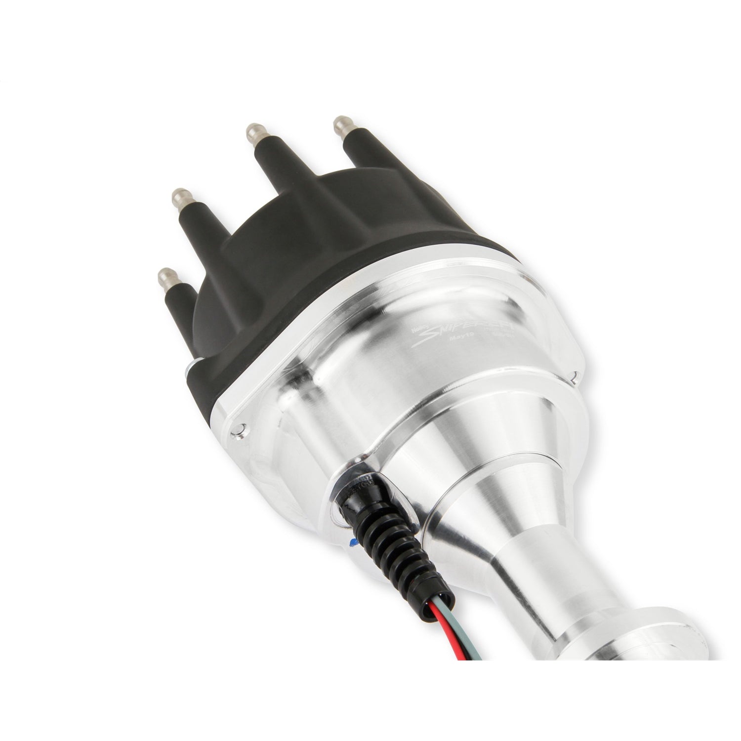 Holley Sniper EFI Sniper EFI Hyperspark Distributor - Hall-Effect - Electronic - Male Style Terminal - Polished - Pontiac V8