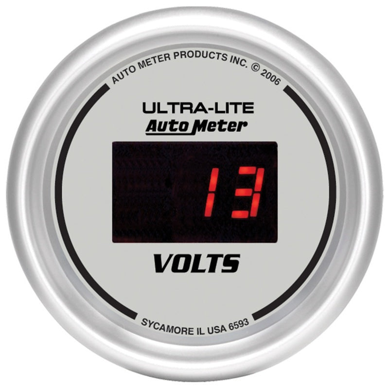 Auto Meter Ultra-Lite Digital Voltmeter Gauge - 2-1/16"