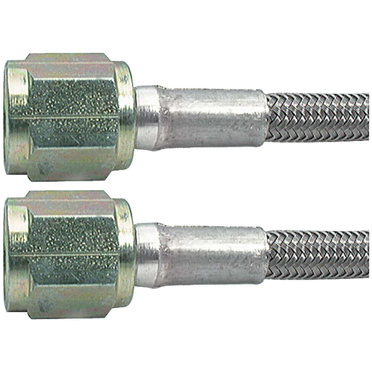 Allstar Performance 21" #3 Braided Stainless Steel Line w/ -4 Straight Ends