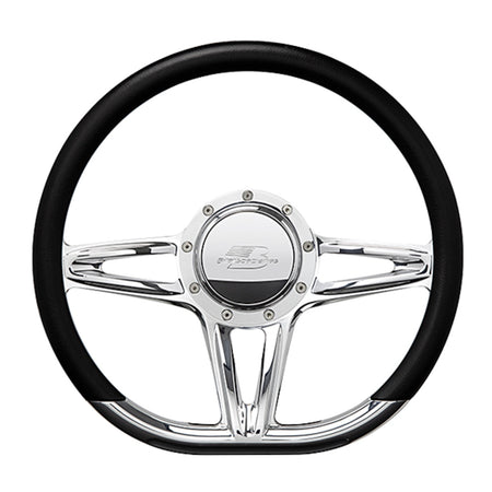 Billet Specialties Victory Steering Wheel - 14" Diameter - D-Shape - Aluminum - Polished