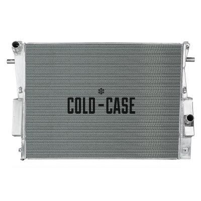 Cold-Case Polished Aluminum Radiator - 45.750 in W x 28.750 in H x 3 in D - Driver Side Inlet - Passenger Side Outlet - Ford Fullsize Truck 2008-10
