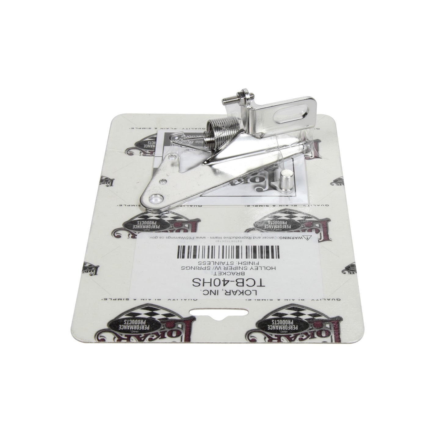 Lokar Throttle Cable Bracket Holley Sniper Stainless