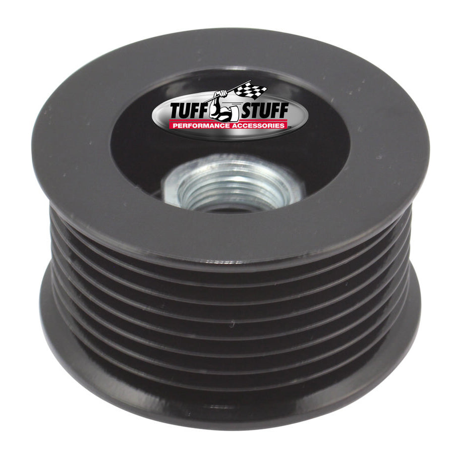 Tuff-Stuff Serpentine Alternator Pulley - 8-Rib - 2.25" Diameter - Black- Universal