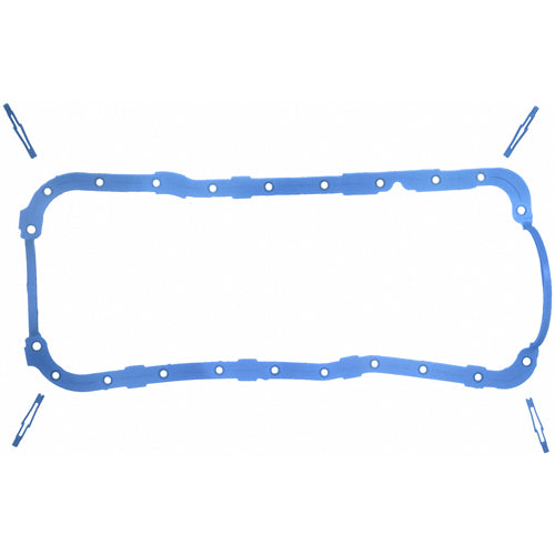 Fel-Pro 1-Piece Oil Pan Gasket - Silicone Rubber - Small Block Ford
