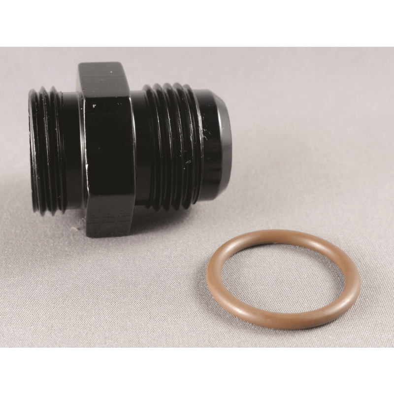 Fragola -12 AN Male to -12 AN Male O-Ring Boss Adapter w/ Filter Screen - Black