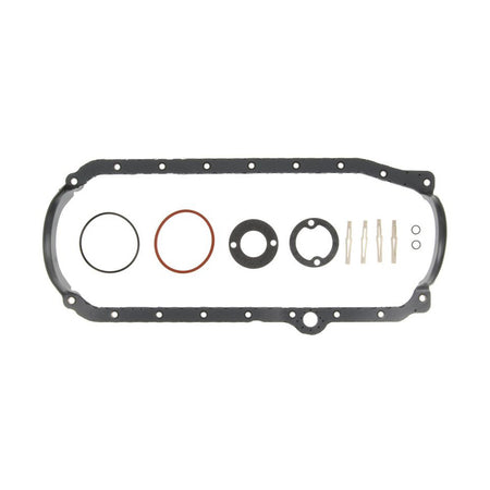 Clevite Oil Pan Gasket Set - 1 Piece - Steel - Core Rubber - 1 Piece Seal - SB Chevy