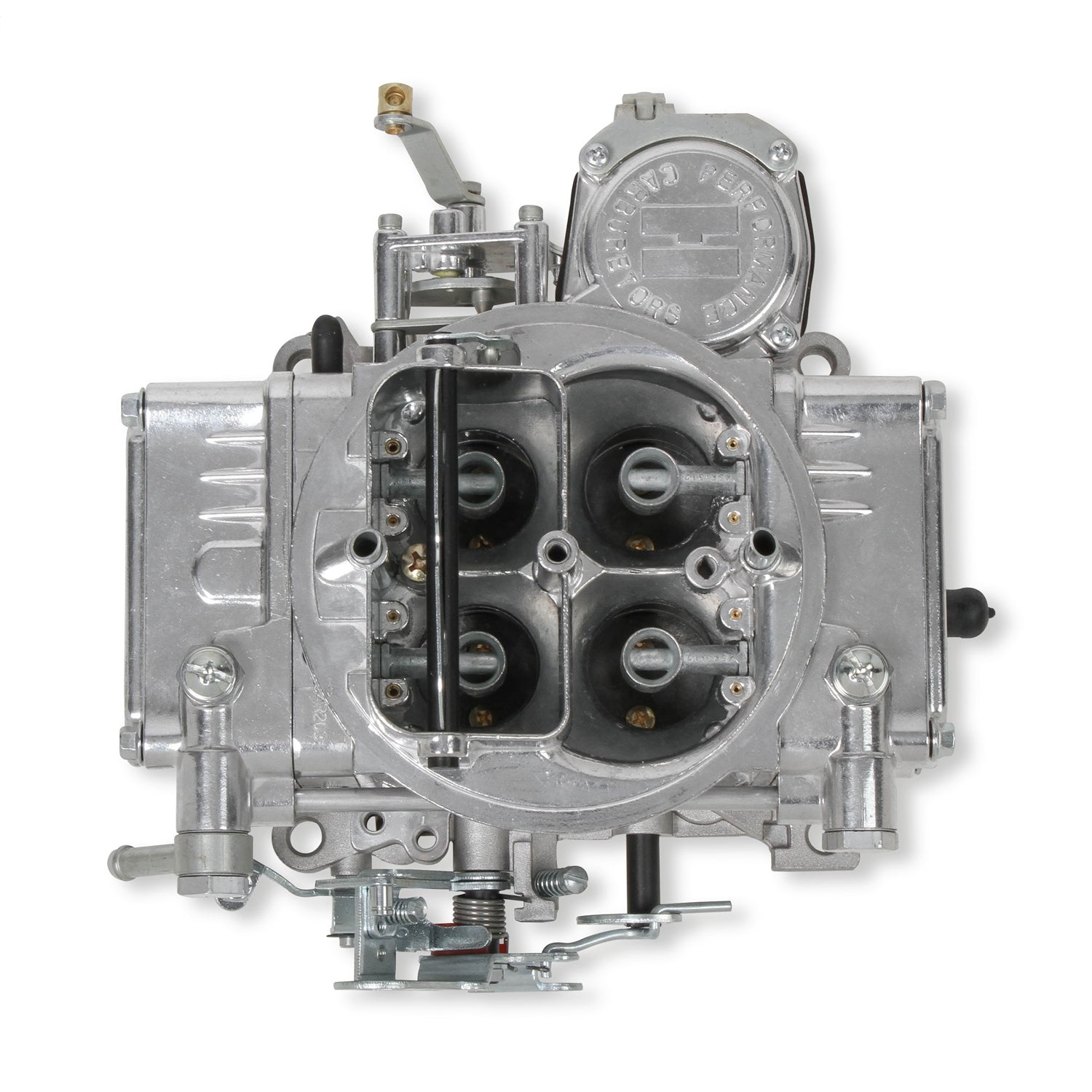 Holley Street Model 4160 600 CFM 4-Barrel Carburetor - Square Bore - Manual Choke - Vacuum Secondary - Single Inlet - Silver
