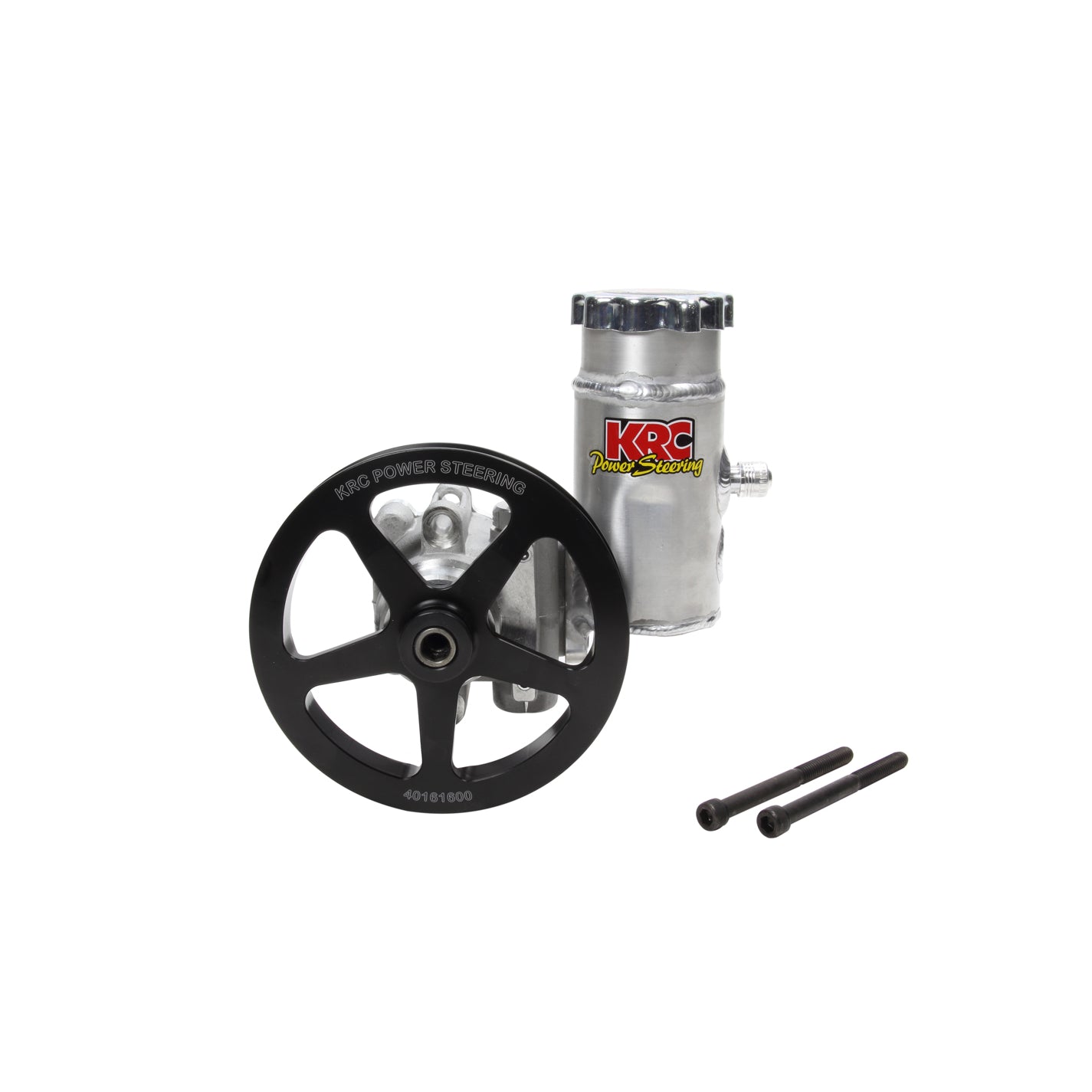KRC Power Steering Pump Elite w/ 6" V- Belt Pulley w/Reservoir