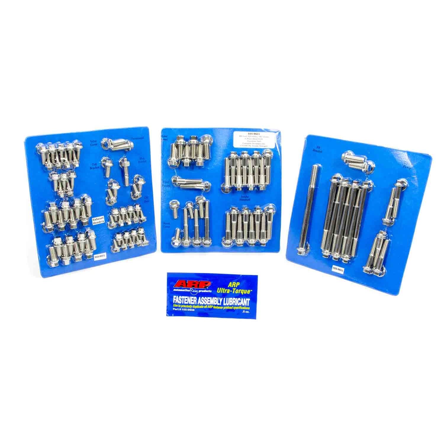 ARP Engine and Accessory Fastener Kit - Hex Head - Polished - Big Block Ford
