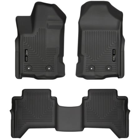 Husky Liners Weatherbeater Floor Liner - Front/2nd Row - Plastic - Black/Textured - SuperCrew Cab