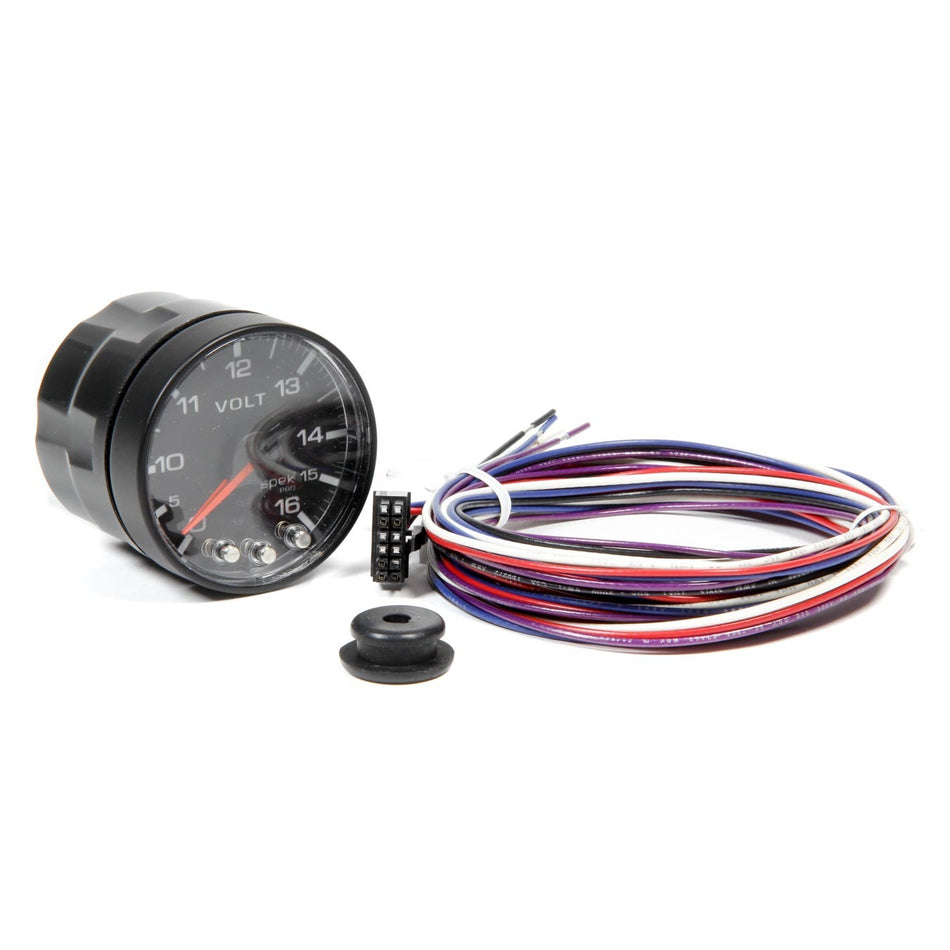 Auto Meter Spek Pro Voltmeter 8-16V Electric Analog - Full Sweep