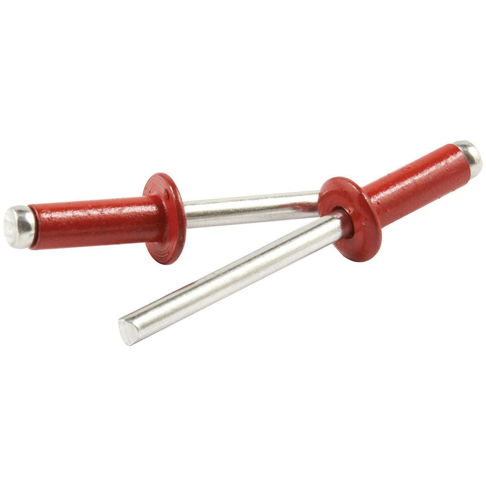 Allstar Performance 3/16" Small Head Aluminum Rivets - Red - 1/4" to 3/8" Grip Range - (250 Pack)