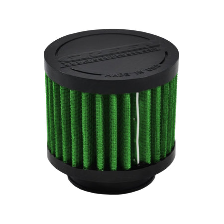 Green Filter Clamp-On Round Breather - 1.50 in OD Tube - Black