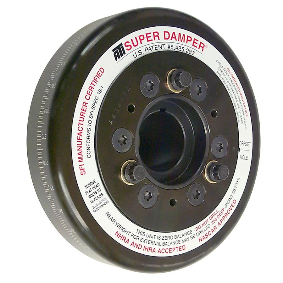 ATI Super Damper SFI 18.1 Harmonic Balancer - 6.325 in OD - Black Oxide - Internal Balance - Small Block Chevy 917781