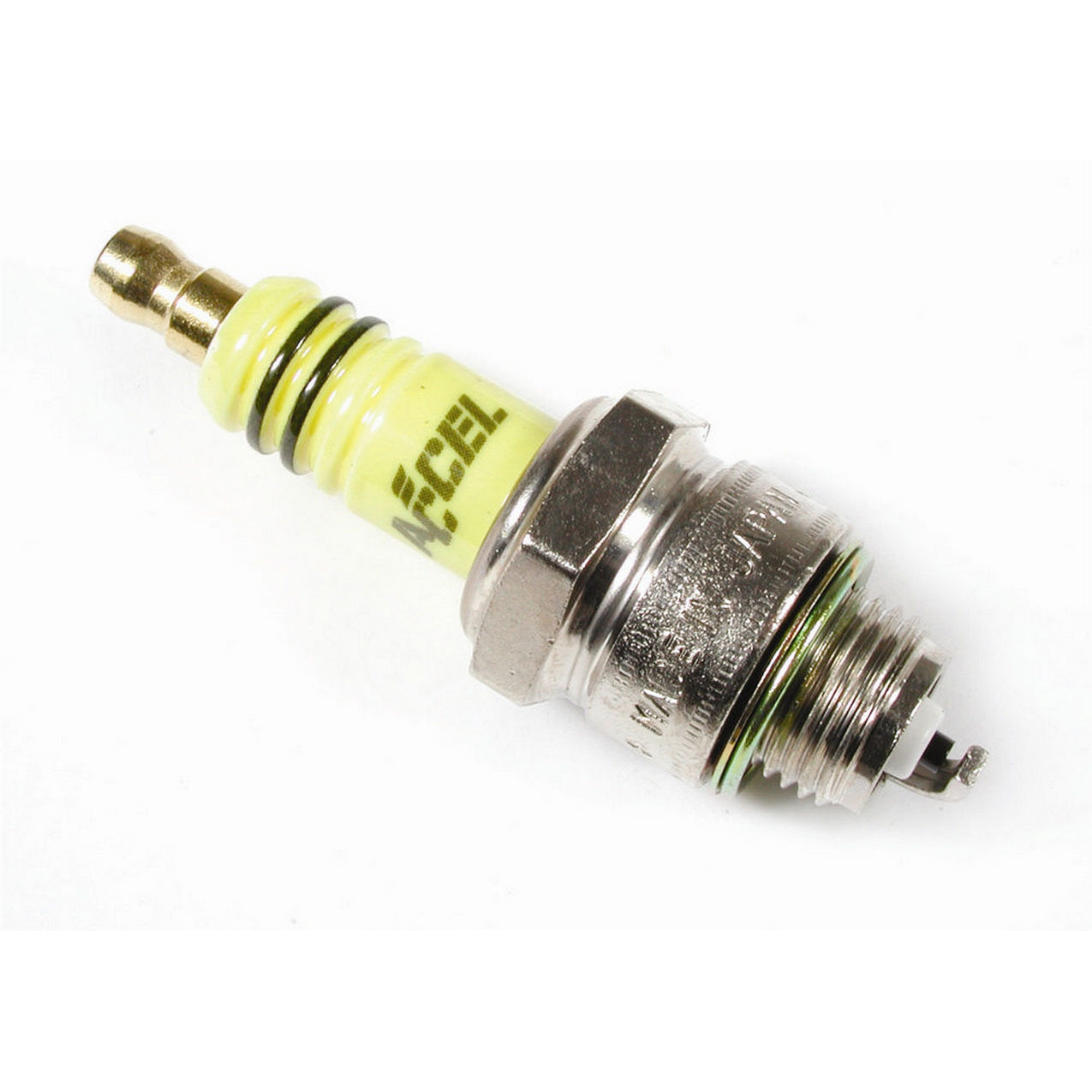 ACCEL Shorty Spark Plug - 14 mm Thread - 0.375 in R - Gasket Seat - Resistor - Set of 8
