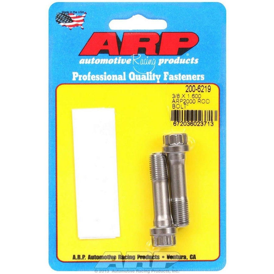 ARP Pro Series Connecting Rod Bolt Kit - 3/8 in Bolt - 1.6 in Long - ARP2000 - Universal Rods - Pair