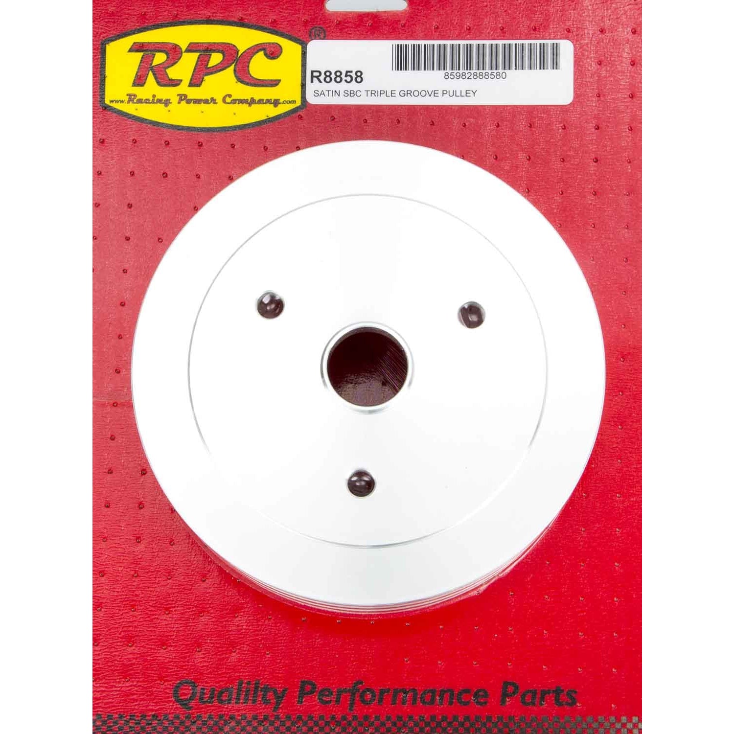 Racing Power Co-Packaged SBC Triple Groove Lower Pulley SWP Satin