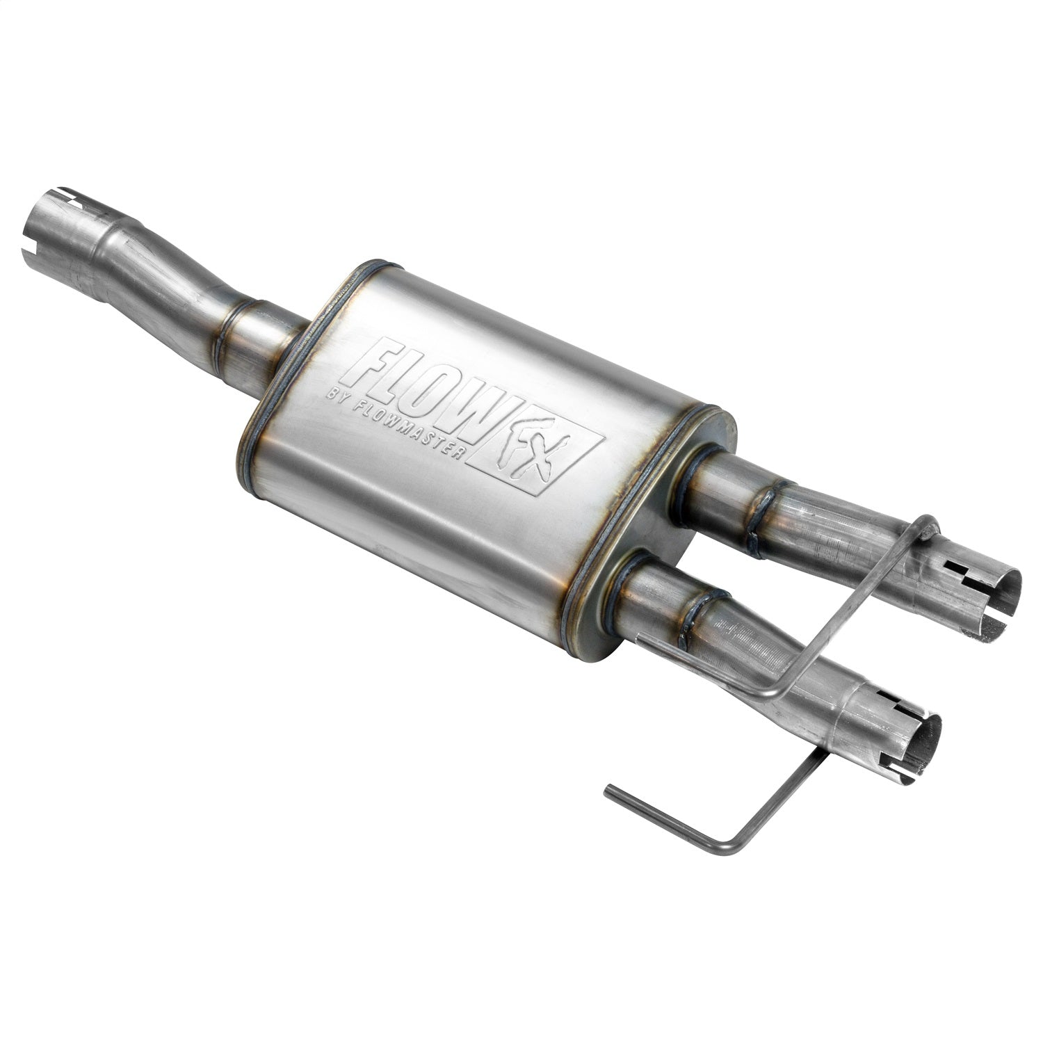 Flowmaster Flow FX Direct Fit Muffler - 3" Center Inlet - Dual 2-1/4" Outlet - 39.30" Long - Stainless - Mopar Gen III Hemi