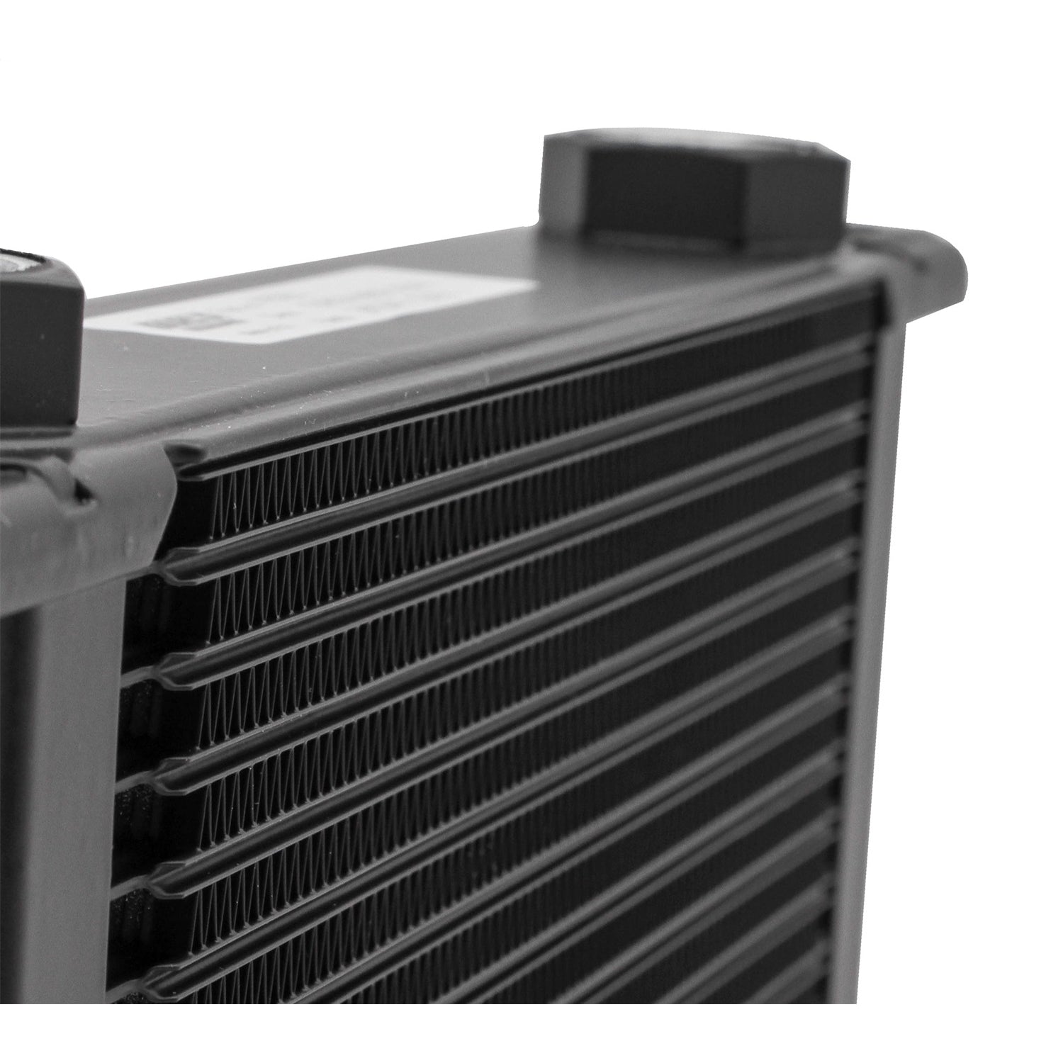 Earl's Oil Cooler - 5.750 x 13 x 2 in - Plate Style - 10 AN female O-Ring Inlet/Outlet - Black