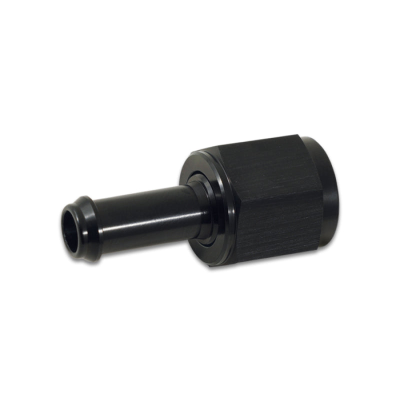 Vibrant Performance Straight 8 AN Female Swivel to 3/8 in Hose Barb Adapter - Black
