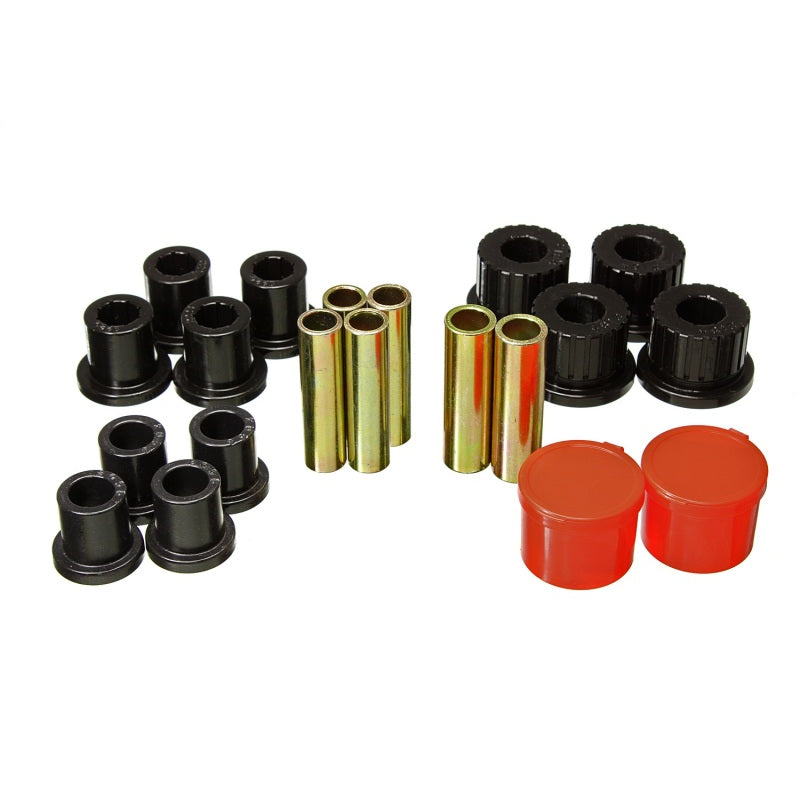 Energy Suspension Hyper-Flex Rear Leaf Spring Bushing Kit - Black / Cadmium - Ford Compact Truck 1998-2011 4.2158G