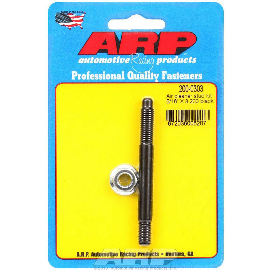 ARP Air Cleaner Stud - 3.200" Long - Chromoly - Black Oxide