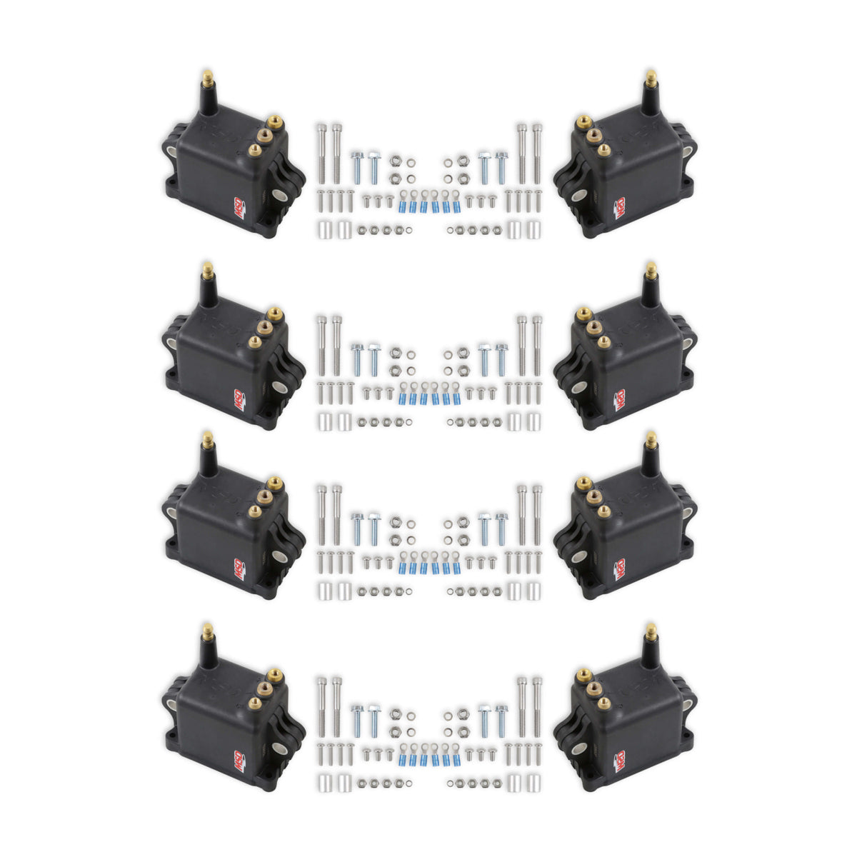 MSD Pro CDI 600 Ignition Coil - Square - 0.064 ohm - Male HEI - 50000V - Black - GM LS-Series (Set of 8)