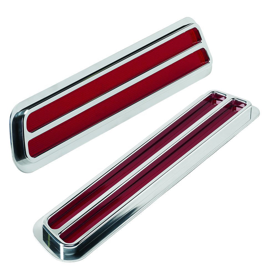 Billet Specialties Flush Mount Tail Lights Slotted Billet Aluminum Polished - Chevy Camaro 1969