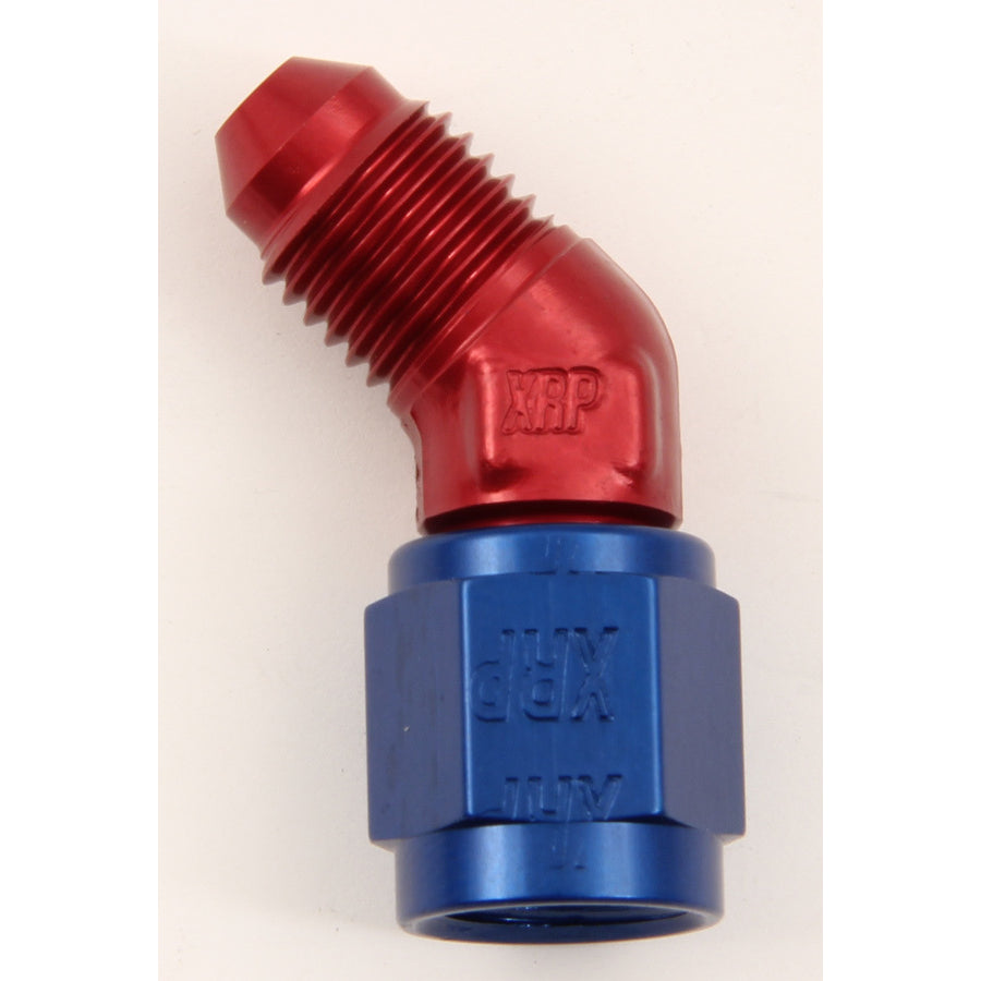 XRP Adapter Fitting 45 Degree 6 AN Male to 6 AN Female Swivel Low Profile - Aluminum