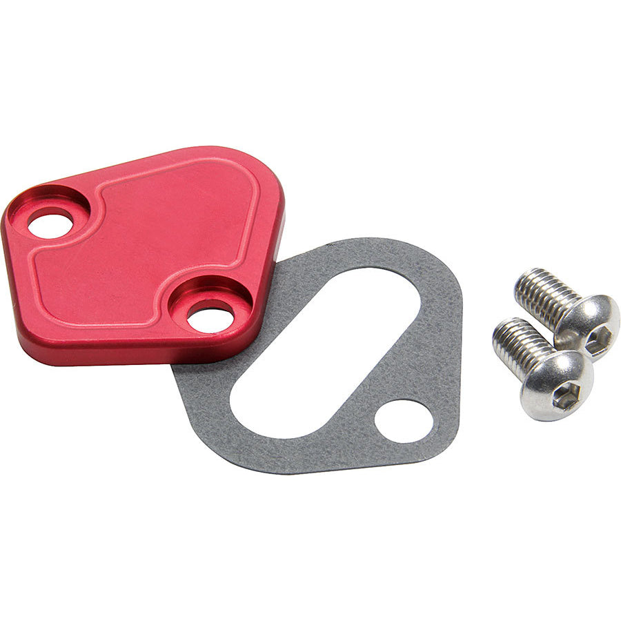 Allstar Performance BB Chevy Fuel Pump Block-Off Plate - Red
