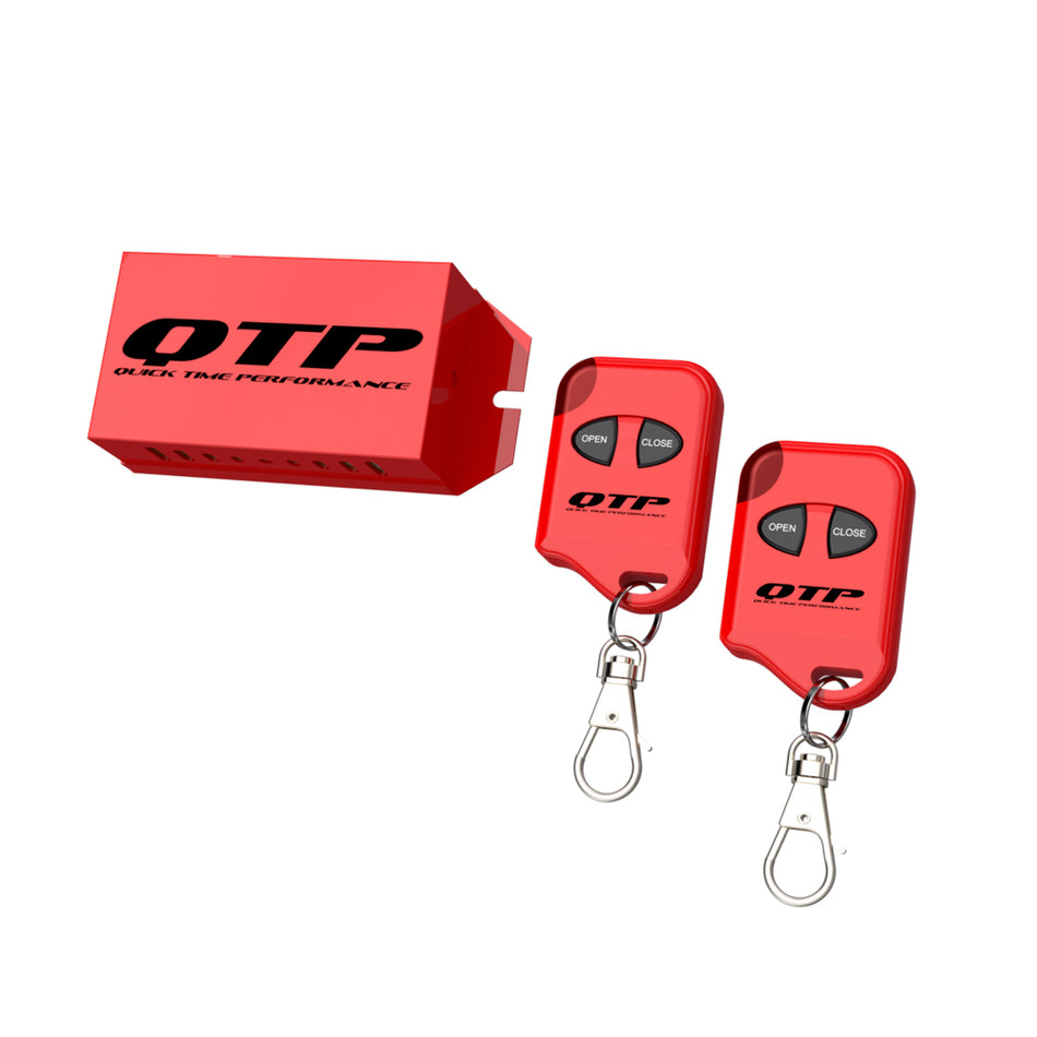 Quick Time Wireless Exhaust Cut-Out Remote Kit - Receiver/Two Key Fobs - One Touch Open/Close - Quicktime Performance Electric Exhaust Cut-Out - Red