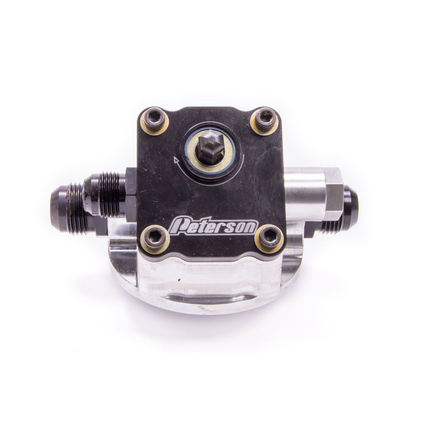 Peterson Remote Filter Mount w/ Primer Pump - Small Filter - 12 AN -Chevy Post - Left to Right
