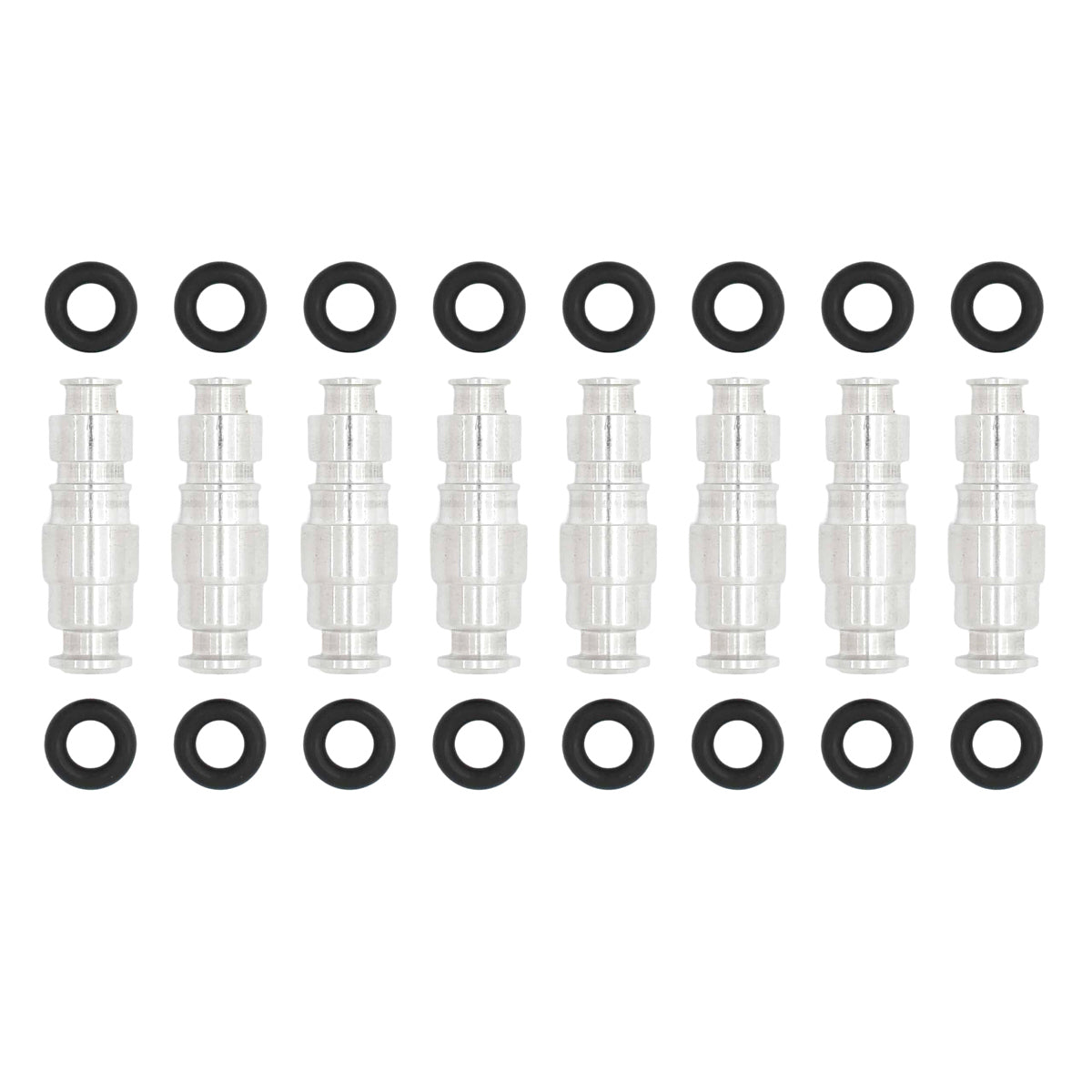 ICT Billet Billet Aluminum Mock Fuel Injector - LS3 - GM LS-Series (Set of 8)