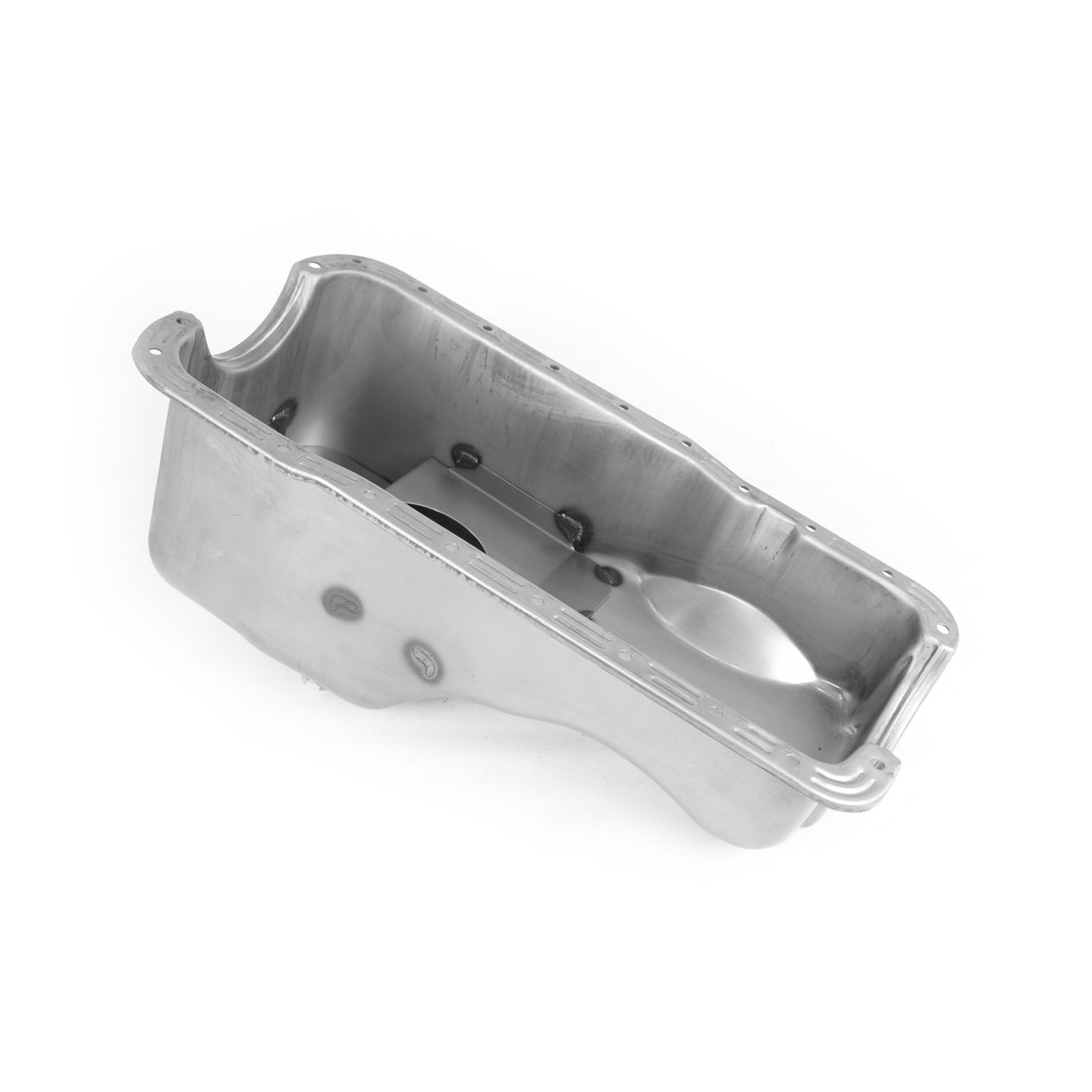 Canton Stock Replacement Front Sump Oil Pan - 5 Quart - Stock Depth - Cadmium - Small Block Ford 15-650