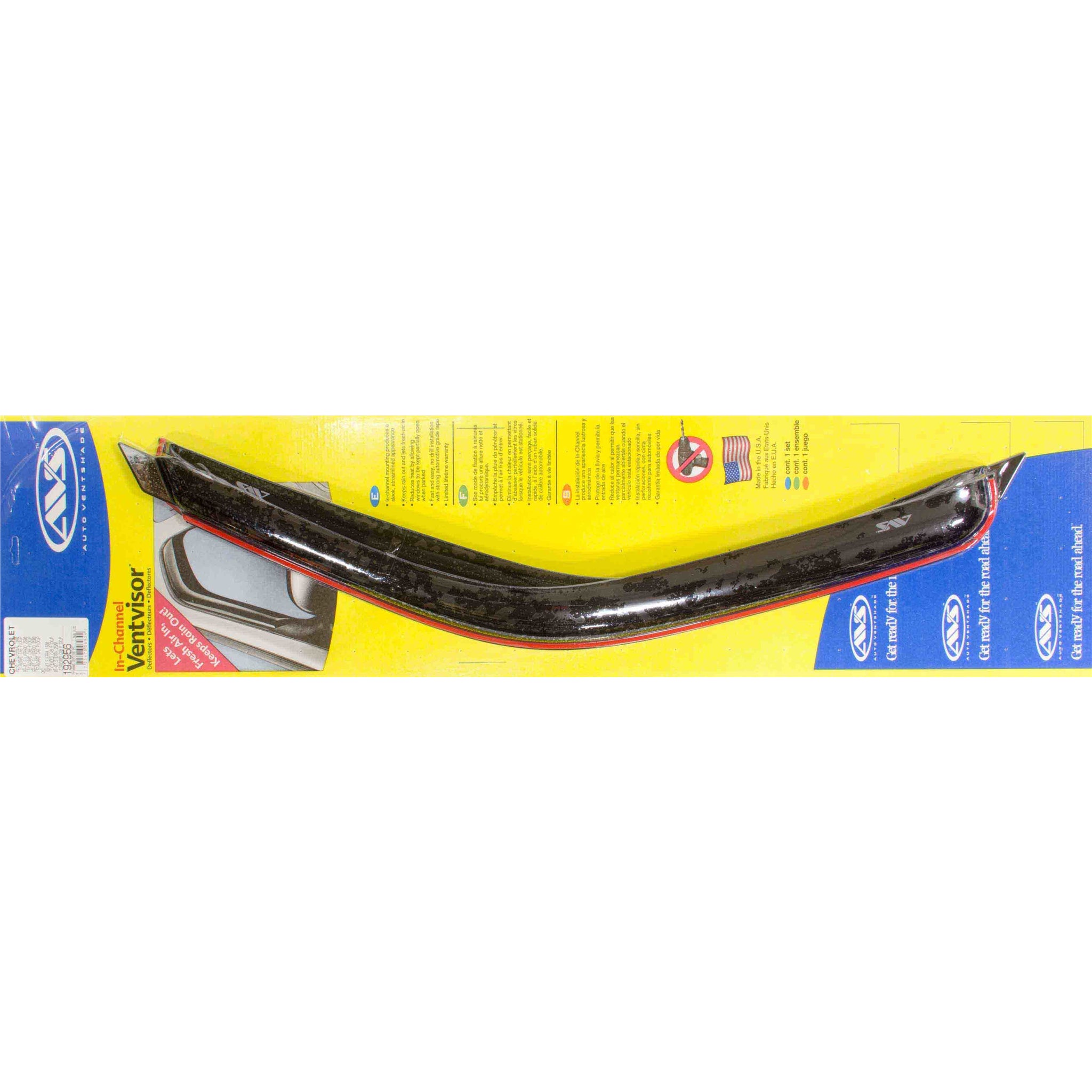 Auto Ventshade Front In-Channel Ventvisor - Stick-On - Dark Smoke - GM Fullsize Truck 2001-07 - Pair