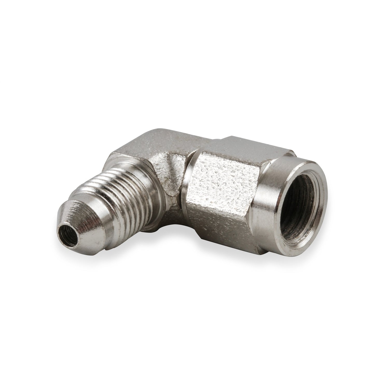 Earl's #4 Female to #4 Male Steel 90 Adapter