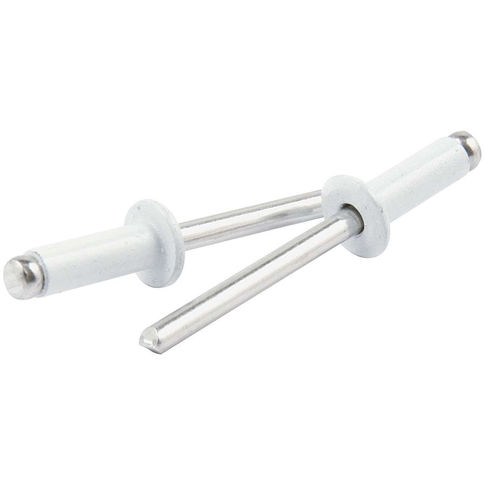 Allstar Performance 3/16" Small Head Aluminum Rivets - White - 1/4" to 3/8" Grip Range - (250 Pack)