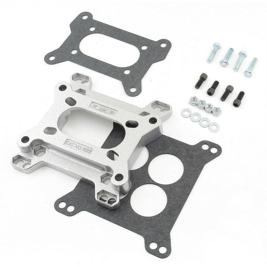 Mr. Gasket Aluminum Carburetor Adapter - Converts Holley 2 BBL to Holley 4 BBL Intake Manifold