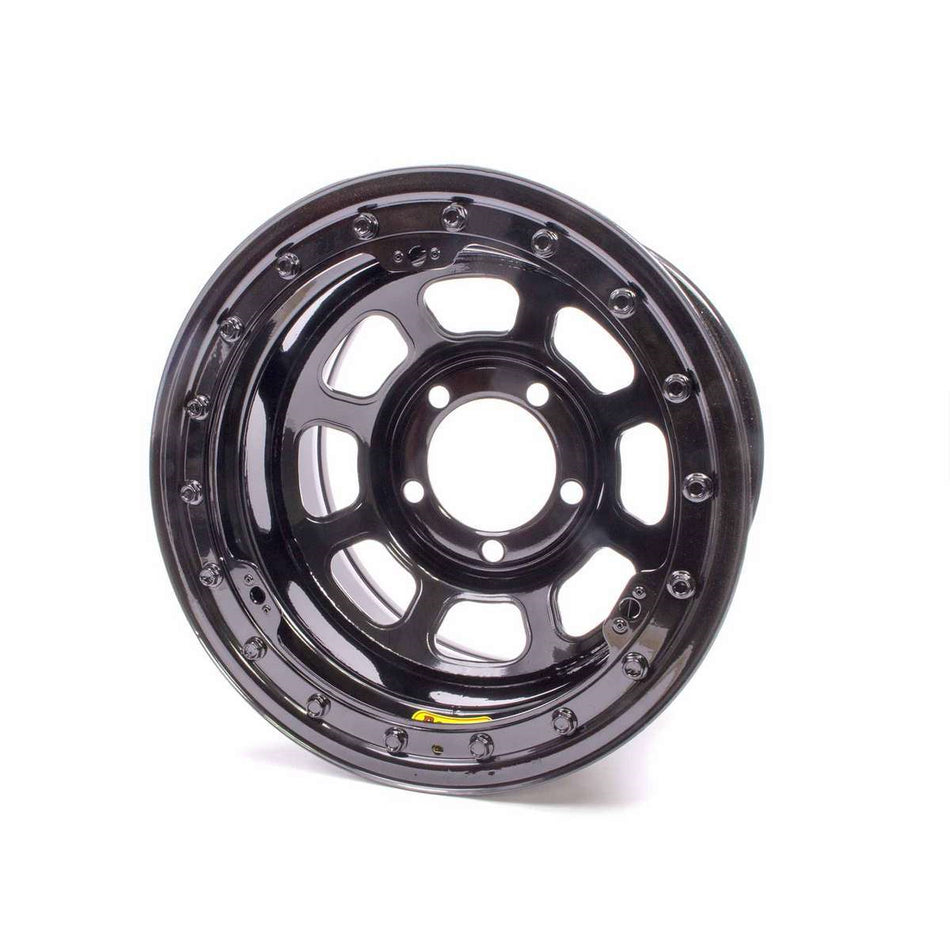 Bassett D-Hole Lightweight Wheel - 15" x 8.75" - Black- 2" Backspace - 5 x 5"