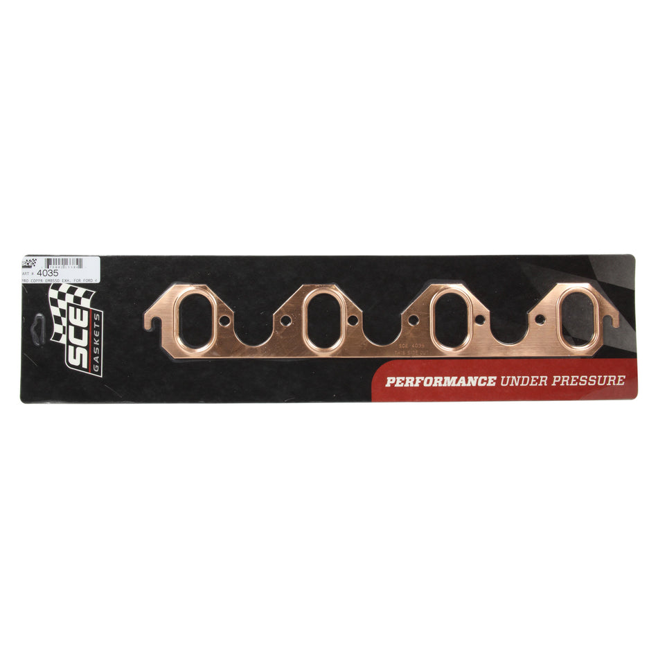 SCE 429-460 Ford Oval Copper Embossed Exhaust Gasket