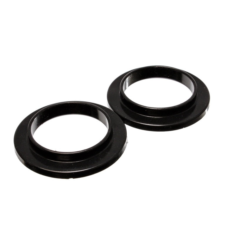 Energy Suspension Hyper-Flex Coil Spring Isolator - 3-3/4 in ID - 5-7/16 in OD - 4-1/16 in Lip OD - 3/4 in Thick - Black - Universal - Pair