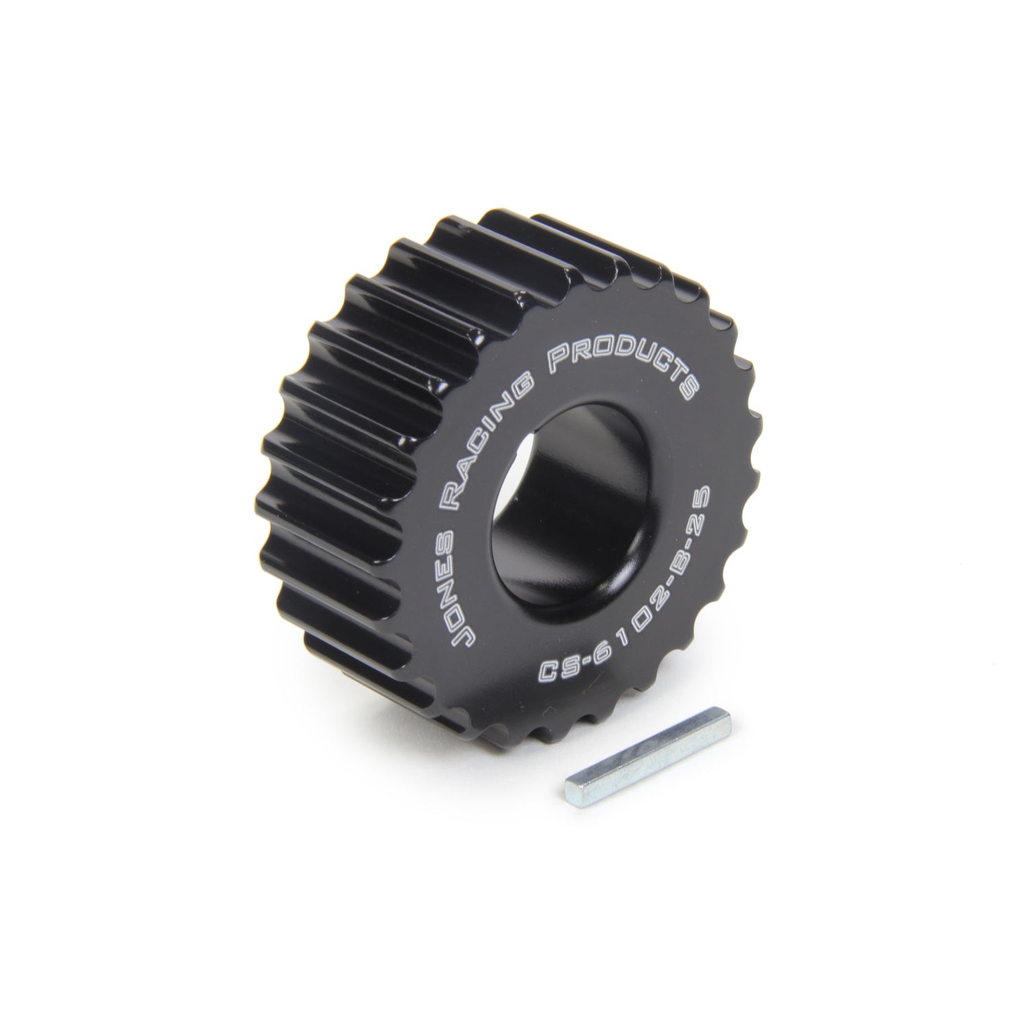 Jones Racing Products HTD Crankshaft Pulley - 25 Tooth - 1 in Wide - 1 in Mandrel - 1/8 in Keyway - Black