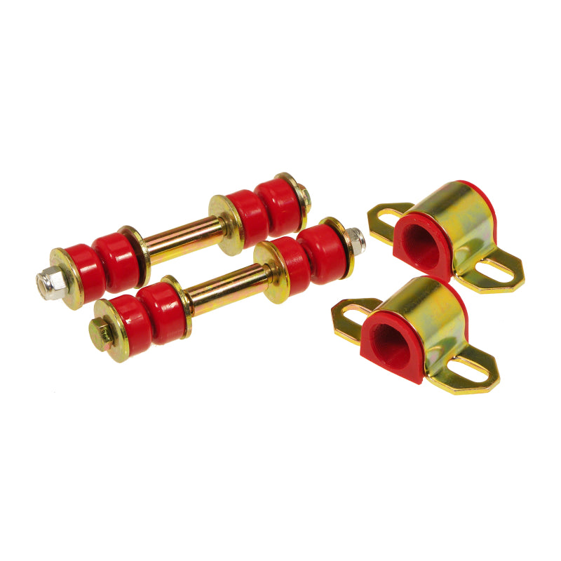 Prothane Sway Bar End Links - 23 mm Bar - Hardware Included - Polyurethane/Steel - Red - Cadmium Plated