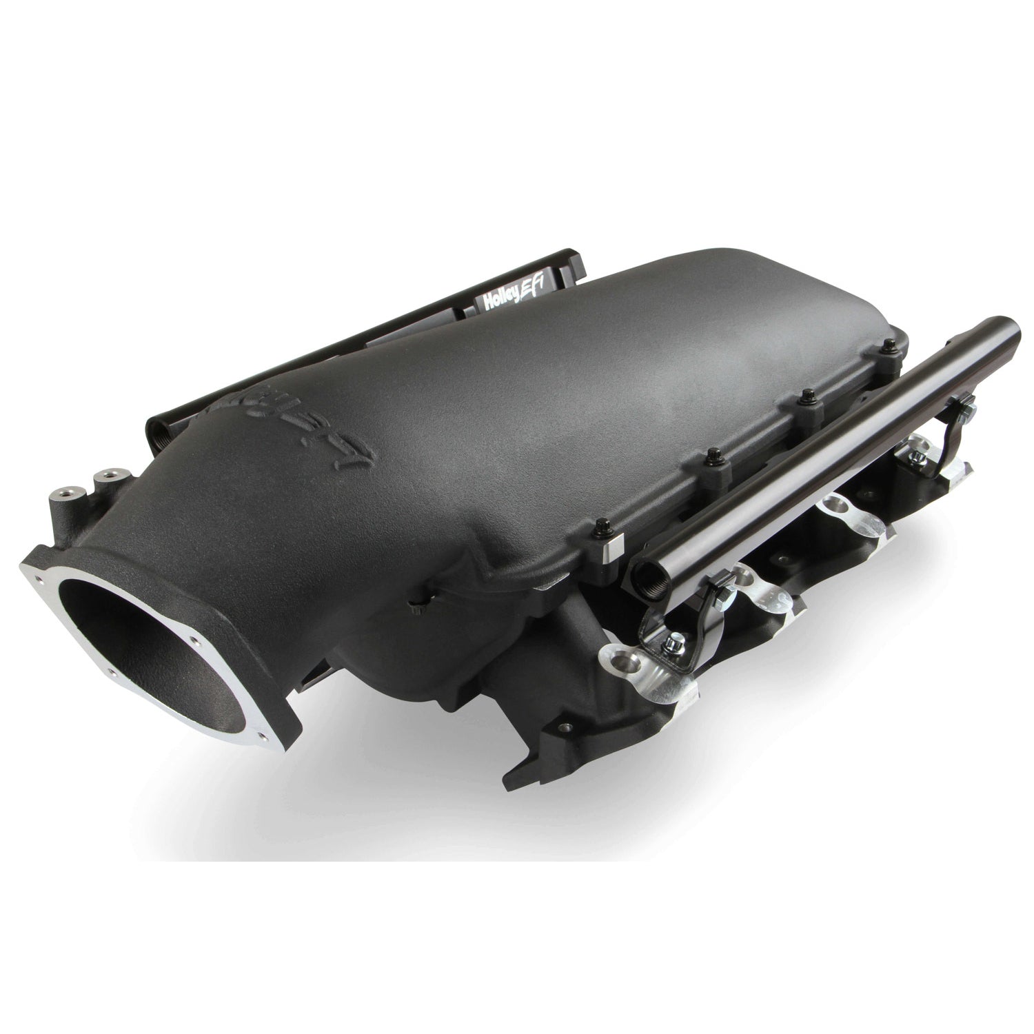 Holley EFI LS3 Low-Ram Tunnel Ram Intake Manifold - Top Feed - Single Injector - Black - LS3 - GM LS-Series